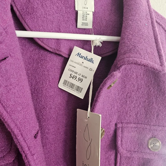 Joie Vibrant Purple Utility Jacket - Picture 5 of 8